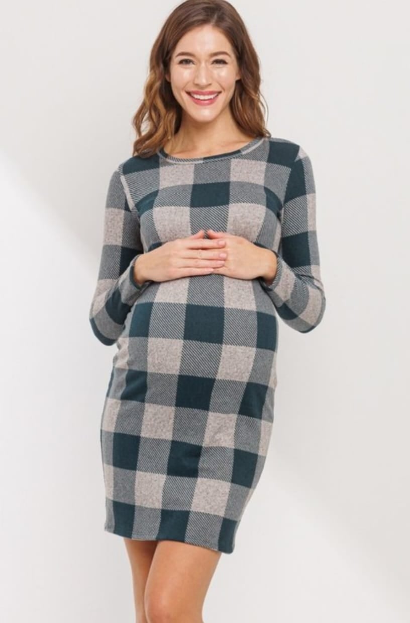 Buffalo plaid new arrivals sweater dress